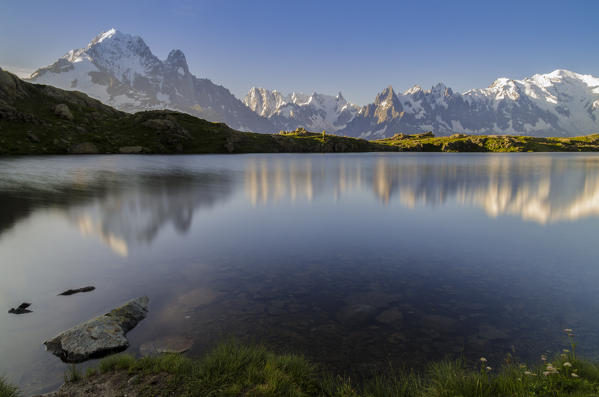 Chamonix, Lac Chesery, Mount Blanc, France