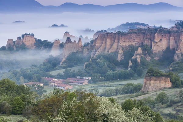 Europe Italy Tuscany Arezzo The characteristic landscape of the