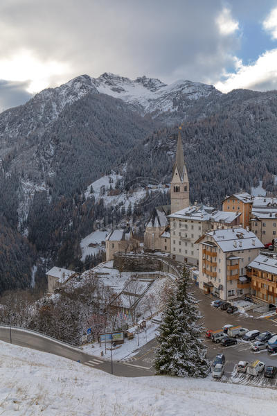 Pieve Di Livinallongo With The Parish Church Dedicated To St James Major Apostle Livinallongo Del Col Di Lana Belluno Veneto Italy