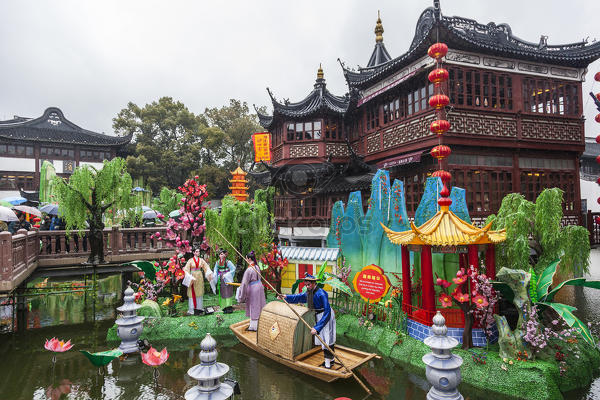 China Shanghai Old Town Tea House At The Yuyuan Gardens And