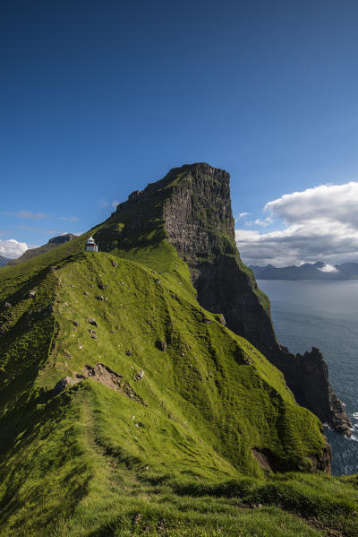 Kallur Lighthouse Kalsoy Island Denmark Faroe Islands