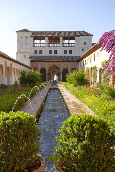 The Court of la Acequia; Generalife Palace; Granada; province of Granada; Andalusia; Spain