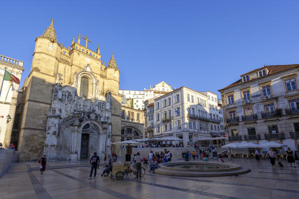 Santa Cruz Monastery and Praça 8 de Maio (8 May Square), Coimbra, Coimbra district, Centro Region, Portugal.