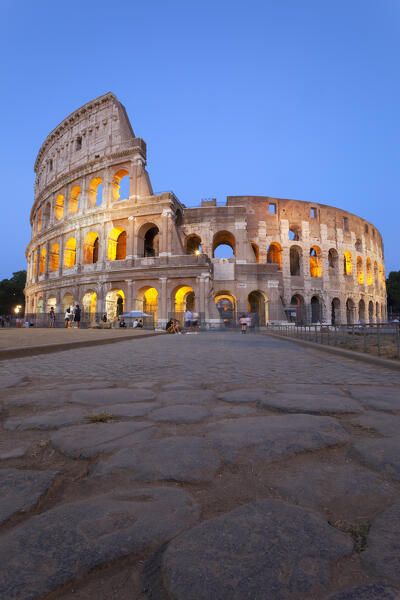 Colosseum at dusk, Rome, Lazio, Italy.