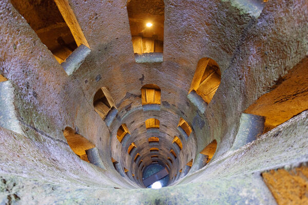 The St. Patrick's Well (Pozzo di San Patrizio), a historic well in Orvieto, Terni province, Umbria region, Italy.