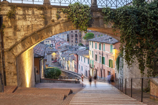 The Medieval aqueduct in Perugia, Umbria region, Italy.