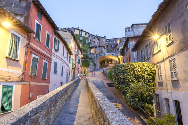 The Medieval aqueduct in Perugia, Umbria region, Italy.