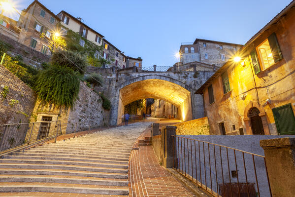 The Medieval aqueduct in Perugia, Umbria region, Italy.