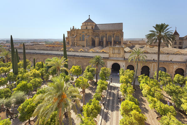 The Mosque–Cathedral of Córdoba from the bell tower (Torre del Alminar), Córdoba municipality, province of Córdoba, Andalusia, Spain