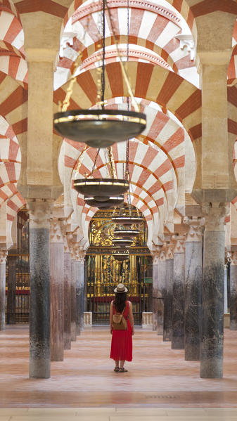 Interior of the Mosque–Cathedral of Córdoba, Córdoba municipality, province of Córdoba, Andalusia, Spain