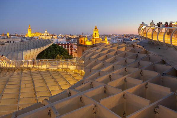 The upper level of Metropol Parasol, Seville, province of Seville, Andalusia, Spain