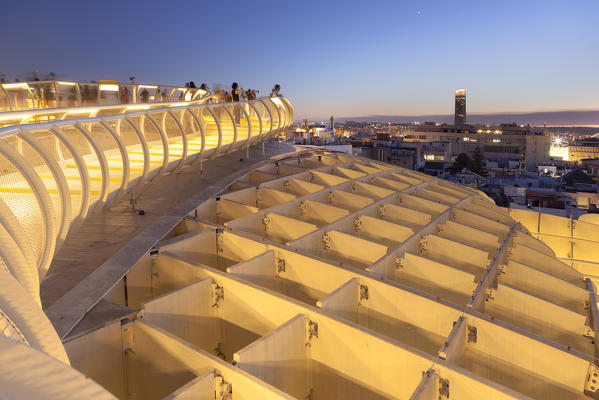 The panoramic terrace of Metropol Parasol, Seville, province of Seville, Andalusia, Spain