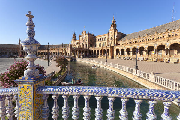 Plaza de España, Maria Luisa Park, Seville, province of Seville, Andalusia, Spain