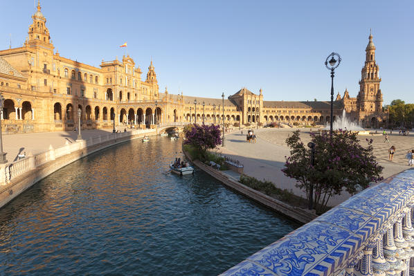 Plaza de España, Maria Luisa Park, Seville, province of Seville, Andalusia, Spain