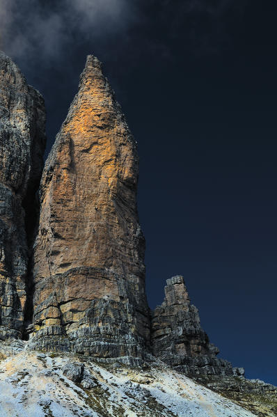 Cima Piccolissima, small peack,Tre Cime di Lavaredo,Dolomites,Alps,Auronzo,Cadore,Veneto,Alto Adige,Sudtirol,Italy