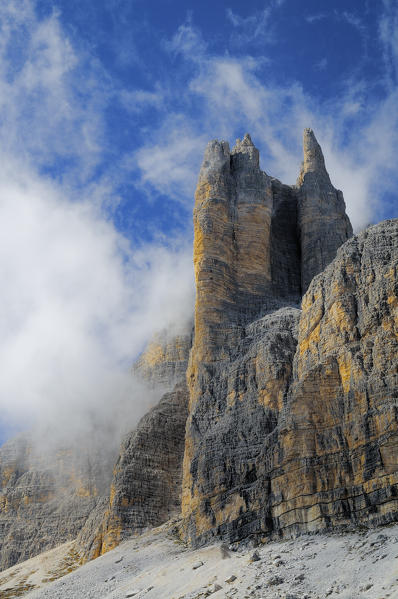 Spigolo Giallo,Yellow peak,Auronzo,Dolomites,Cadore,Alps,Veneto,Alto Adige,Italy