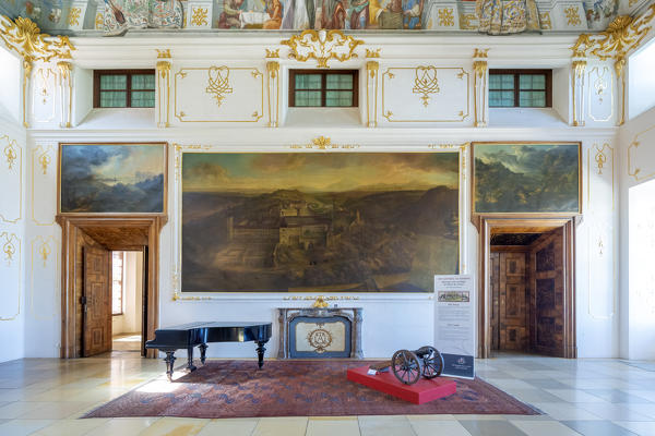 Furth bei Goettweig, district of Krems, Lower Austria, Austria, Europe. Museum room in the Goettweig abbey 