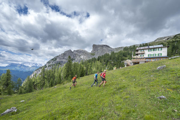 Alta Badia, La Villa, Dolomites, province of Bolzano, South Tyrol, Italy, Europe. The mountain refuge Gardenacia