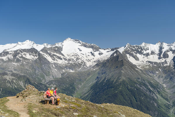 Sand in Taufers / Campo Tures, Bolzano province, South Tyrol, Italy. On the panoramic trail Speikboden