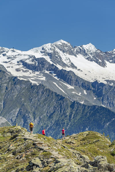 Sand in Taufers / Campo Tures, Bolzano province, South Tyrol, Italy. On the panoramic trail Speikboden with the peak of Floitenspitze in the background