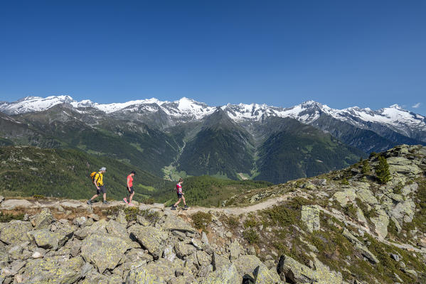 Sand in Taufers / Campo Tures, Bolzano province, South Tyrol, Italy. On the panoramic trail Speikboden