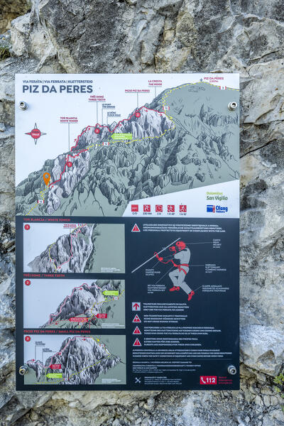 Valdaora / Olang, Bolzano province, South Tyrol, Italy, Europe. Via ferrata Piz da Peres
