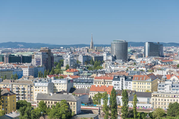 Vienna, Austria, Europe. View from a cabin of the Giant Ferris Wheel