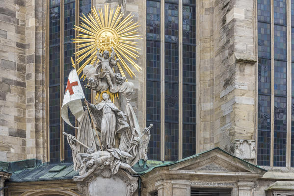 Vienna, Austria, Europe.  St. Stephen's Cathedral, pulpit of Saint John of Capistrano