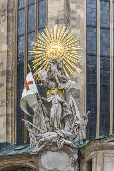 Vienna, Austria, Europe.  St. Stephen's Cathedral, pulpit of Saint John of Capistrano