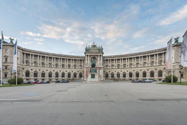 Vienna, Austria, Europe. The Hofburg an the Prince Eugene of Savoy monument