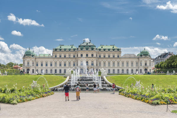 Vienna, Austria, Europe. The Palace Garden of Belvedere Palace