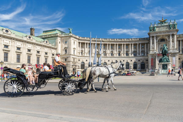 Vienna, Austria, Europe. The traditional Fiaker horse carriages