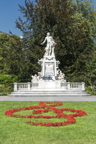 Vienna, Austria, Europe. The Mozart monument