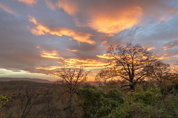 Leobendorf, district od Korneuburg, Lower Austria, Austria, Europe. Sunset at the Kreuzenstein castle (Burg Kreuzenstein)