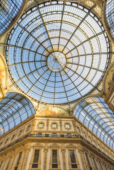Milan,Lombardy,Italy
The view of the dome of the Vittorio Emanuele gallery