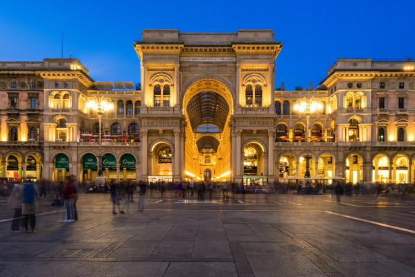 Milan, Lombardy, Italy.
The facade of the Gallery Vittorio Emanuele