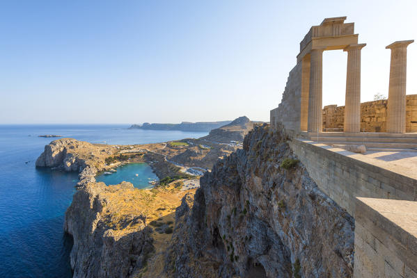 Saint Paul's bay,Lindos,Rhodes,Greece.
Panorama from the acropolis of Lindos.