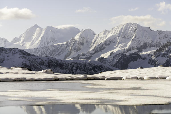Monticelli lake in Stelvio national park, Ponte di Legno, Brescia province in Lombardy district, Italy.