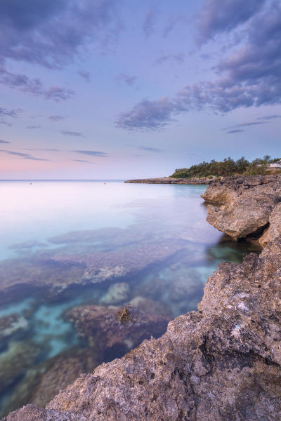Europe,Italy, Salento beaches at sunrise, province of Taranto, Apulia.