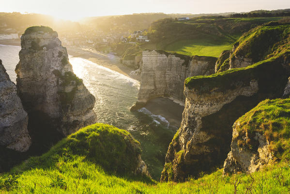 Sunrise in Etretat,Normandy,France.