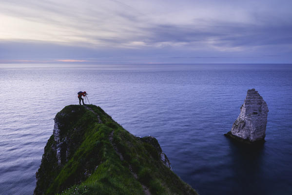 The photographer in Etretat,Normandy,France.