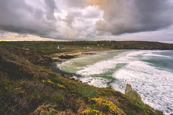 Trespasses Bay in Cléden-Cap-Sizun at Dawn, Finistère, Bretagne, France.