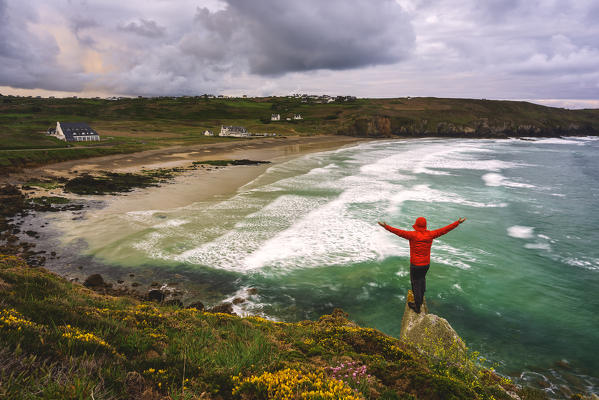 Trespasses Bay in Cléden-Cap-Sizun at Dawn, Finistère, Bretagne, France.
