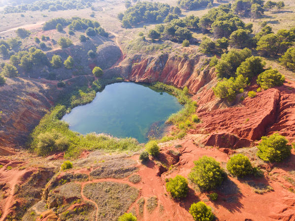 Ex Cava di Bauxite, Otranto district, Puglia, Italy, Europe.