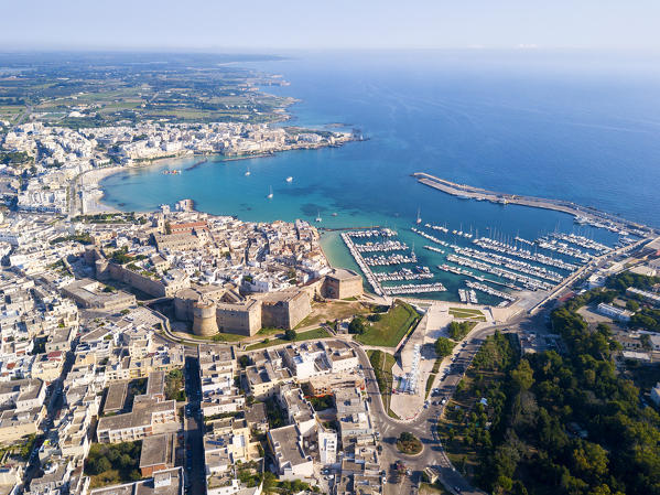 Otranto aerial view, Otranto district, Puglia, Italy, Europe.