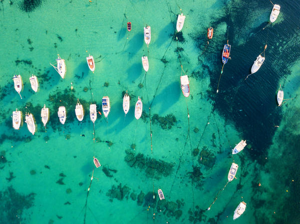 Detail of Ionic sea aerial view, Taranto district, Puglia, Italy, Europe.