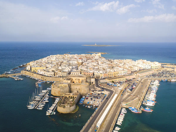 City of Gallipoli aerial view, Lecce province, Apulia, Salento, Italy, Europe.