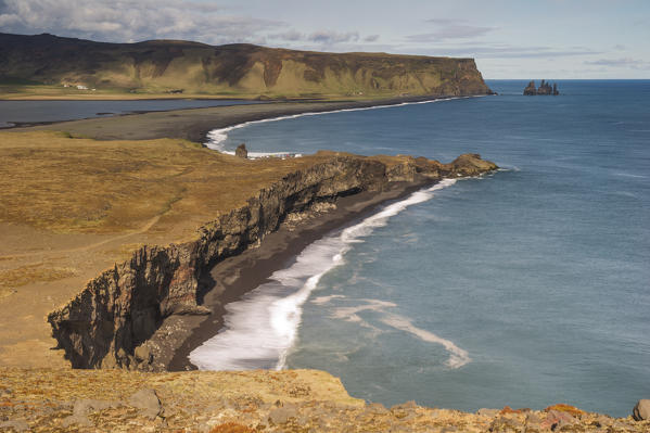 Vik, Southern Iceland. View from the top of Dyrhólaey.