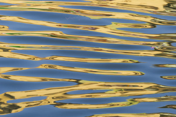 Varanasi, Uttar Pradesh, India, Asia. Ganges reflections.