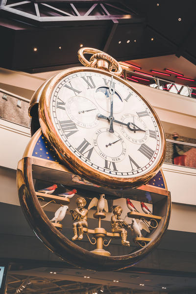 Melbourne, Victoria, Australia. Central Big Clock at Melbourne Central Shopping Center.